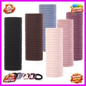 120PCS Soft Nylon Hair Ties Ouchless Ponytail Holders No Damage